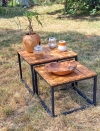 Zahradní venkovní stolek z masivu - set stolků